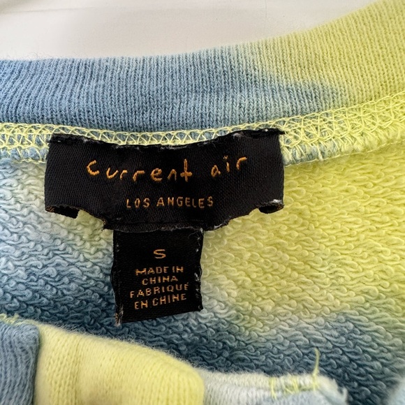 Anthropologie Current Air‎ Madeira Tie Dye Sweatshirt Size Small Crop Button - Picture 4 of 10